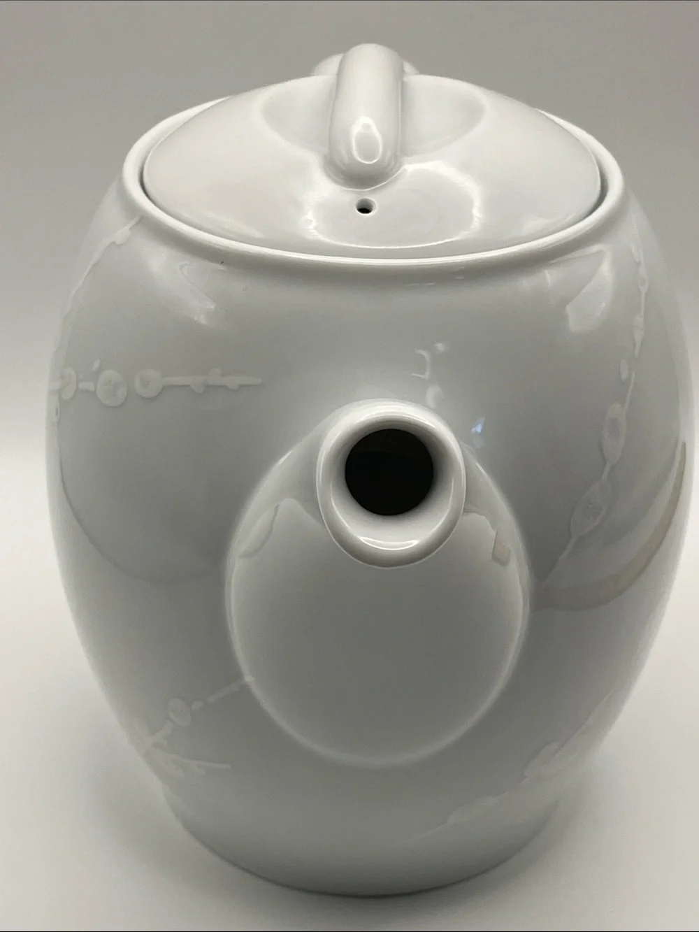 Teapot & Lid White Trace by Denby-Langley NWOT - Discontinued Piece